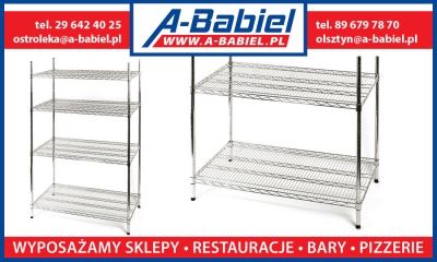 Regał chromowany 180 x 61 x 46 cm - 4, 6, 8 półek